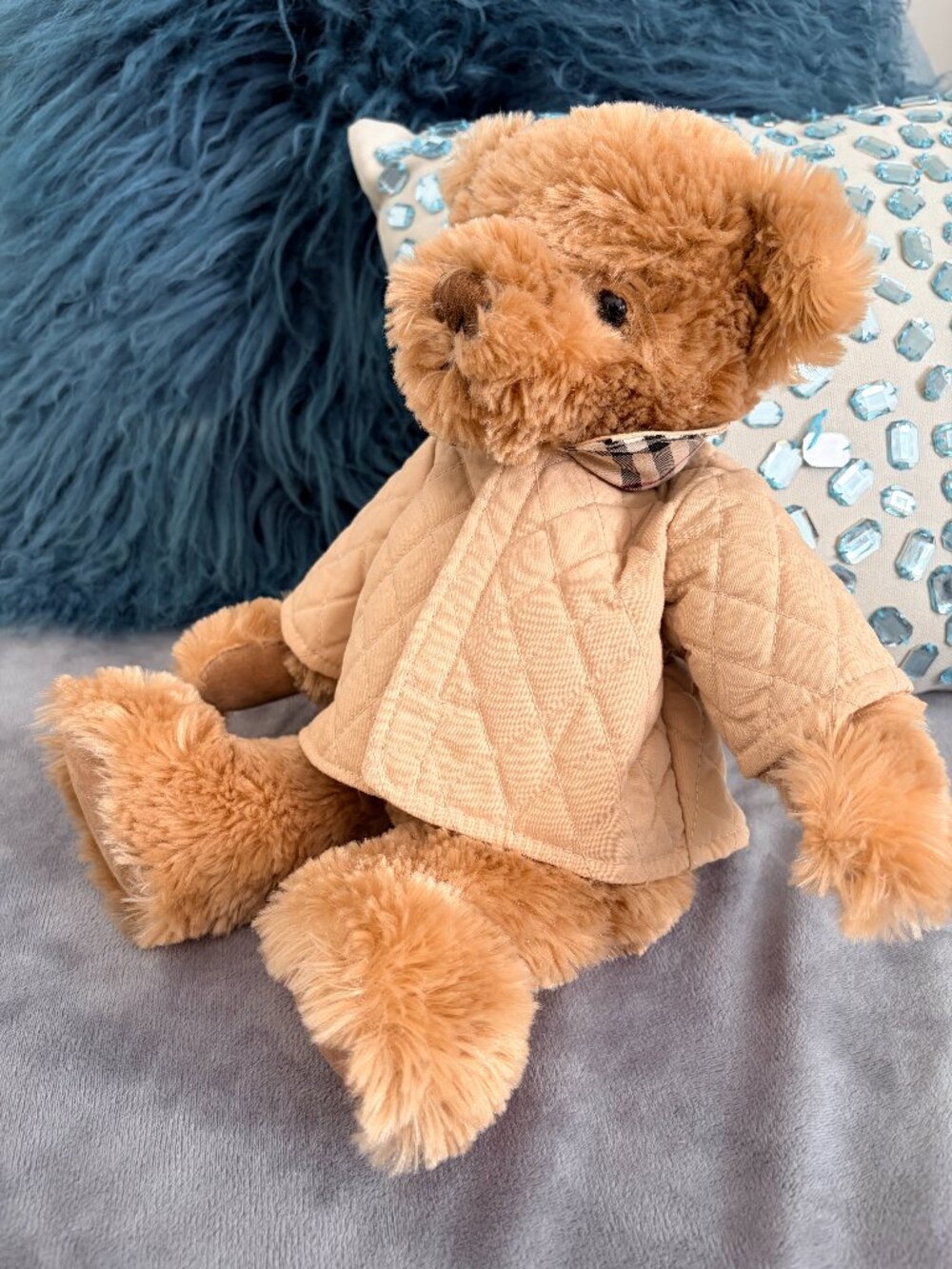 Burberry Fragrances Collectible Soft Teddy Bear Plush Classic Burberry Coat